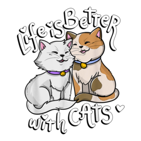 Valentine's Cat Lover Life Is Better With Cats Mother's Day T-Shirt