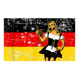 Vintage German Flag Beer Girl Octoberfest T-shirt