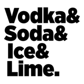 Vodka & Soda & Ice & Lime For Prom Par
