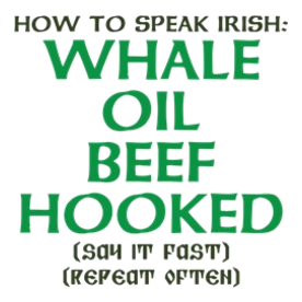 Whale Oil Beef Hooked St. Patricks Day Design