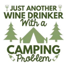 Wine Drinker Camping Light T-Shirt