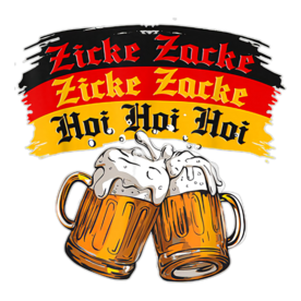 Zicke Zacke Funny Germany Flag Oktoberfest German Beer Lover T-Shirt