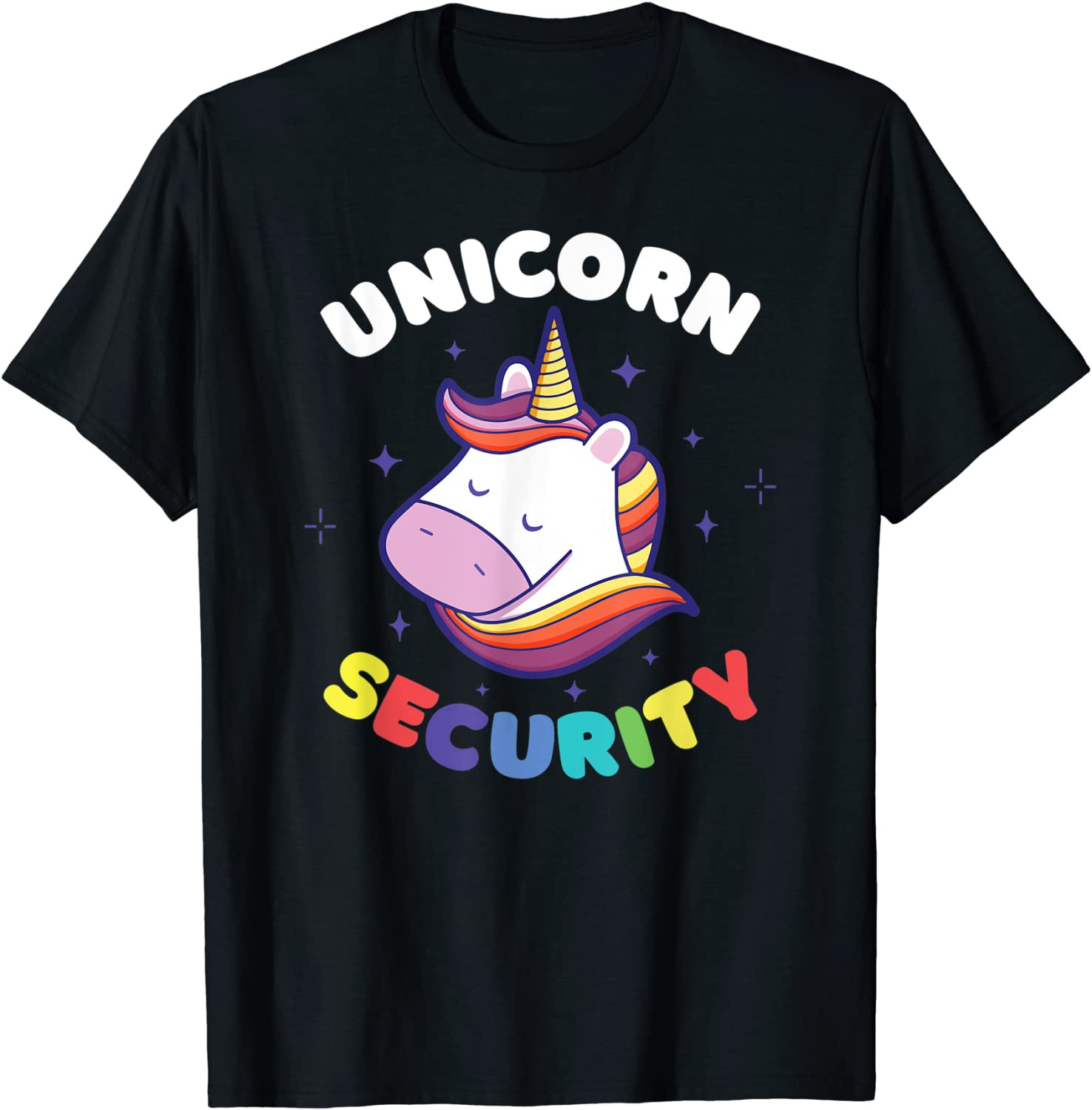 Unicorn Security Halloween Costume Parent Father Daughter T-Shirt