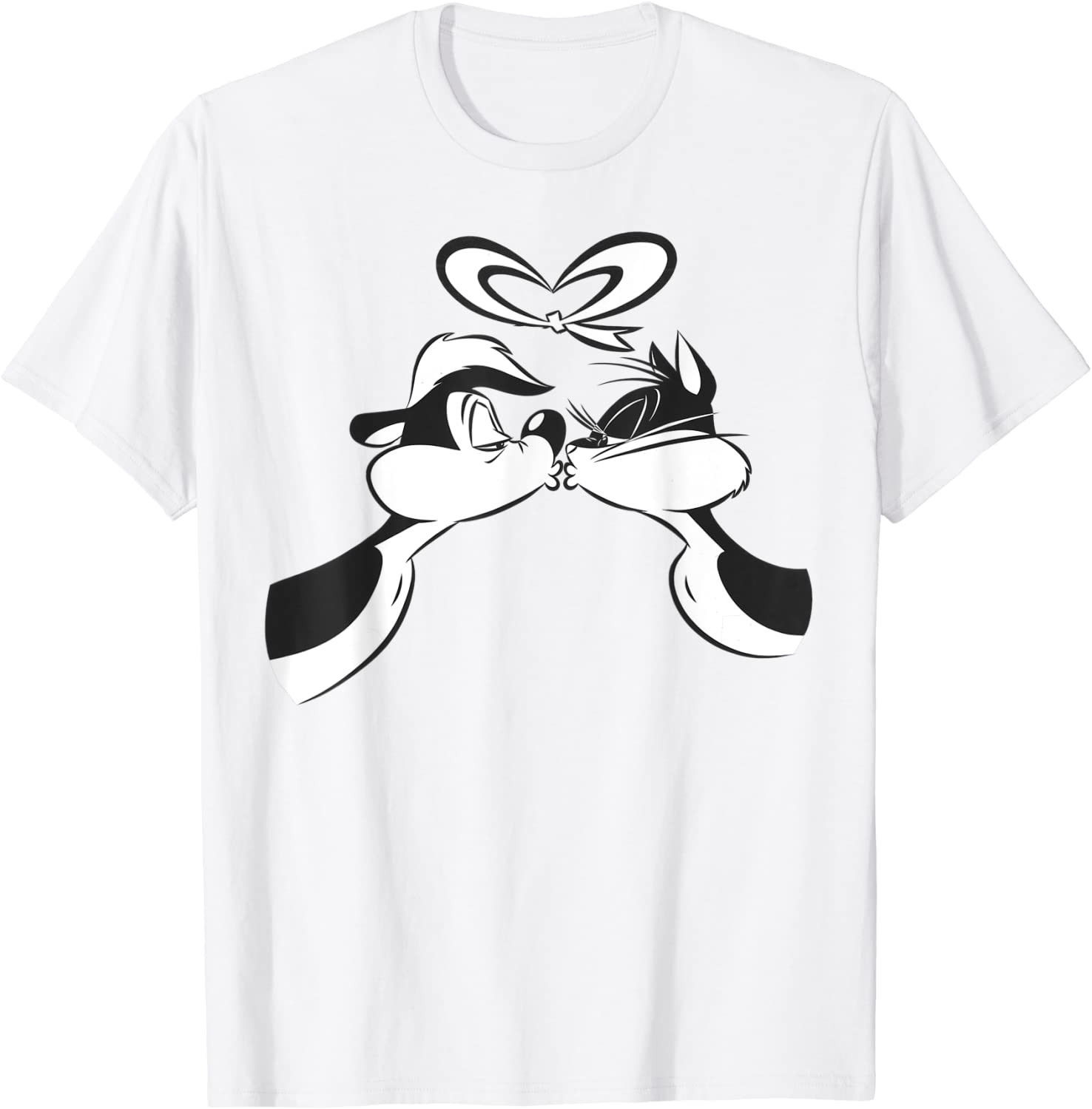 US Looney Tunes Pepe Le Pew Valentines Kiss 01 White T-Shirt