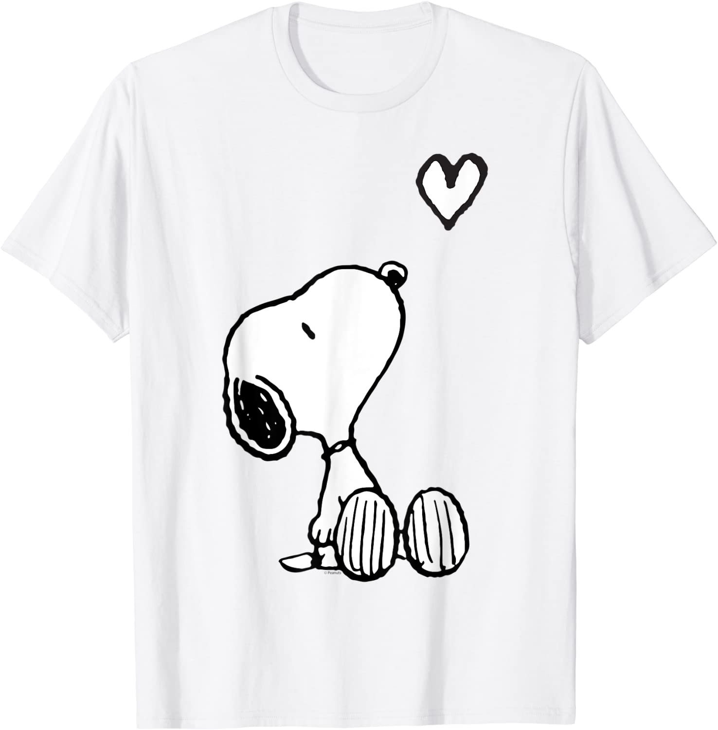 Valentine Snoopy Sitting Heart T-Shirt