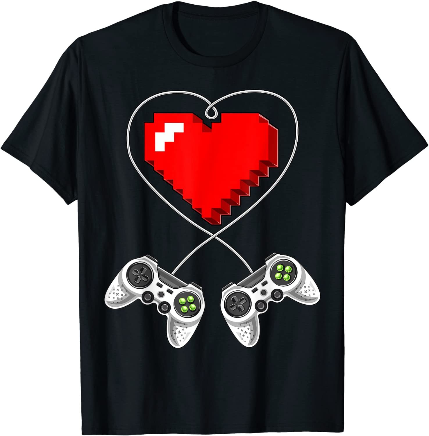 Valentine's Day Video Game Controller Heart T-Shirt