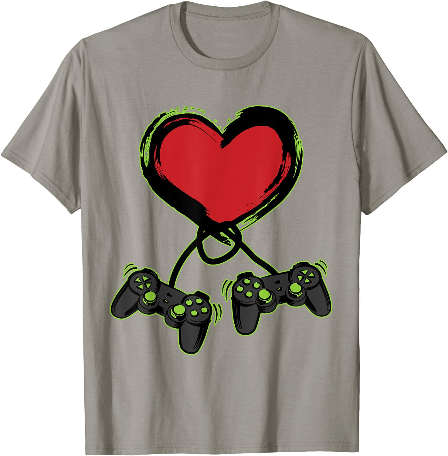Video Gamer Heart Controller Valentine's Day  T-Shirt
