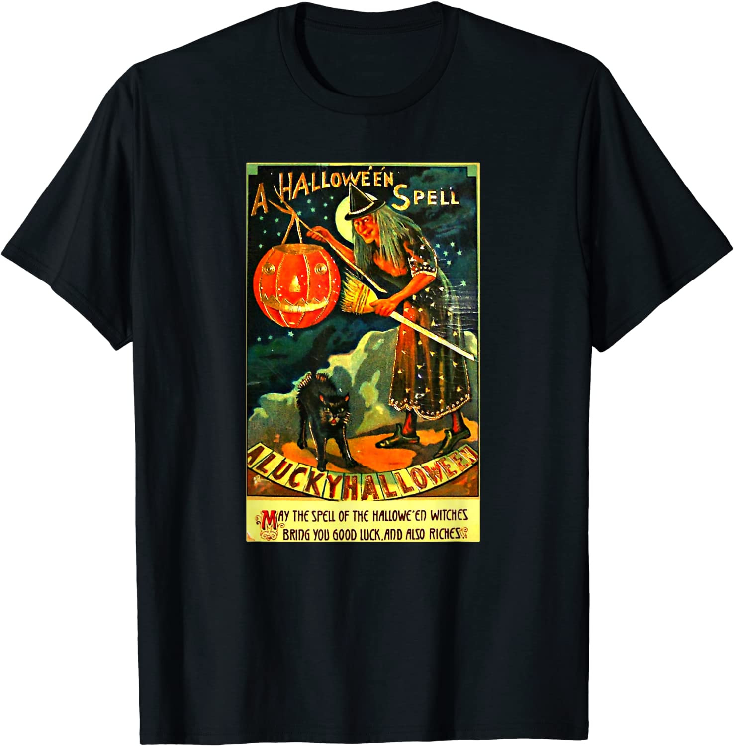 Vintage Halloween Witch T-Shirt