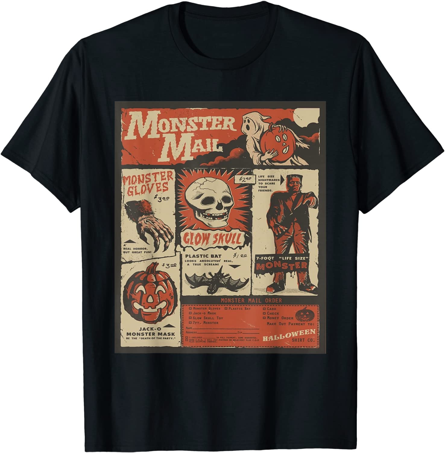 Vintage Horror Movie Poster Horror Terror Old Time Halloween T-Shirt