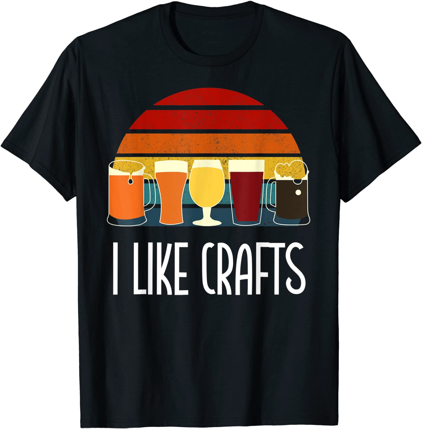 Vintage I Like Crafts Drinking Beer Gift For Brewer Lover T-Shirt
