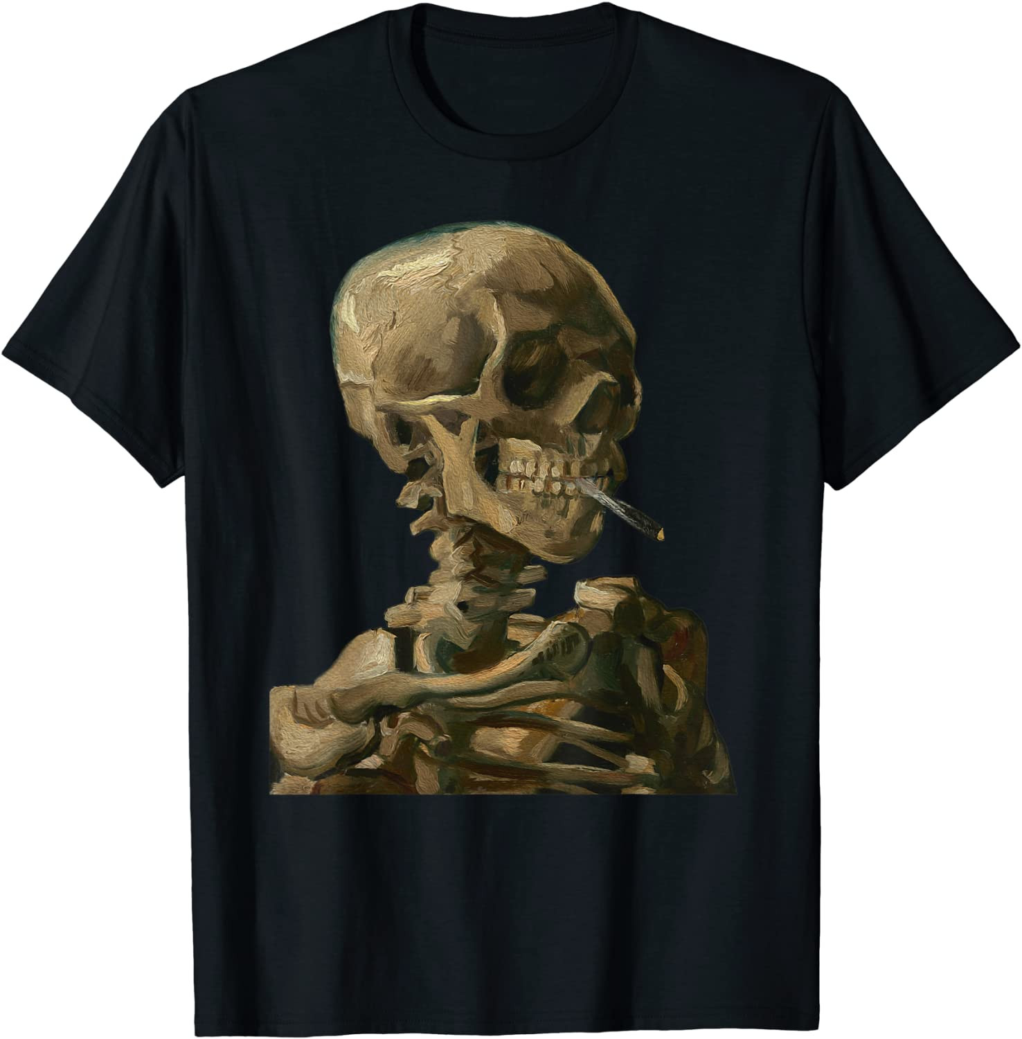 Vintage Van Gogh Skull-Van Gogh Head Of A Skeleton Halloween T-Shirt