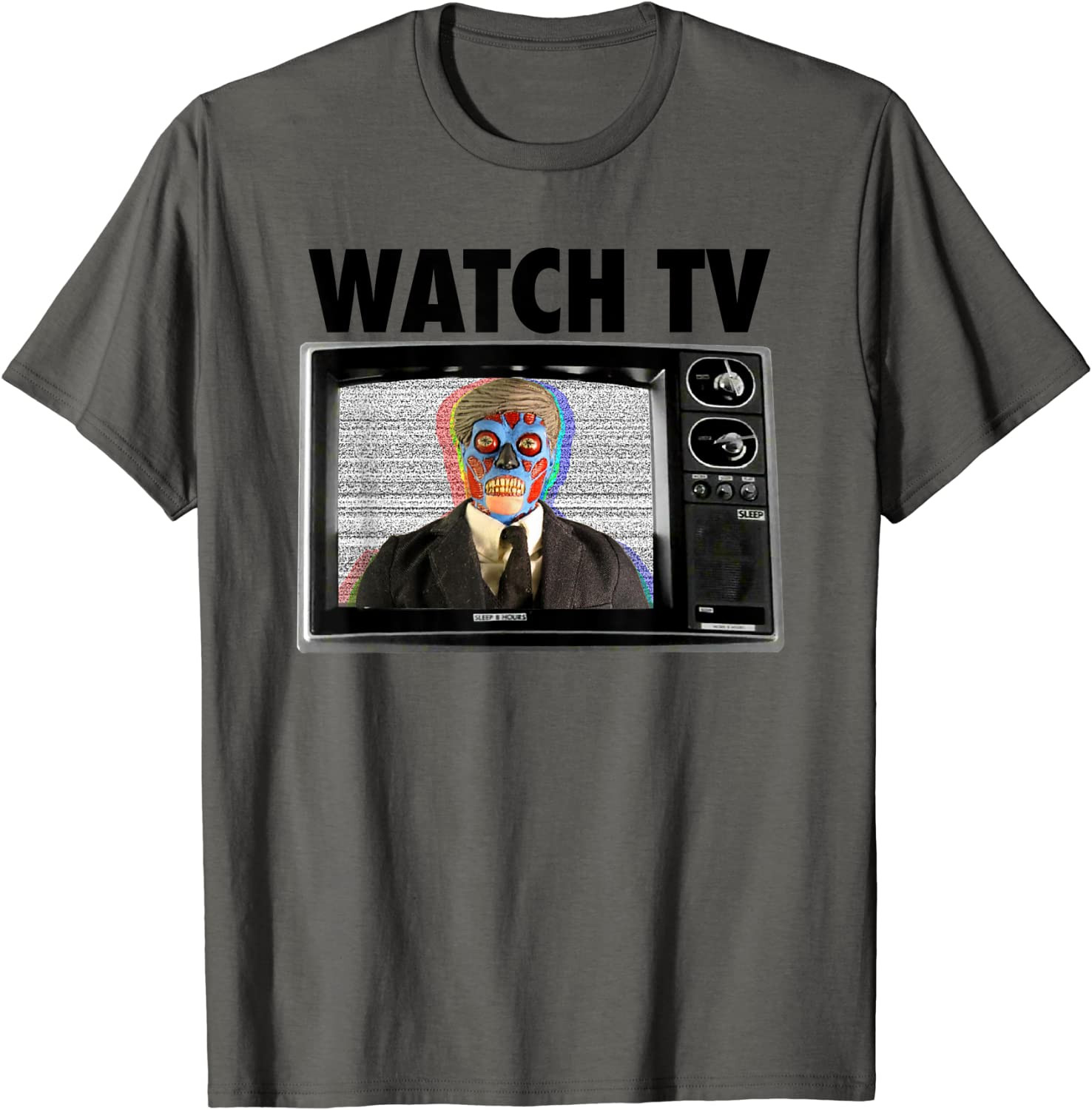 WATCH TV. Obey. Iconic Retro Cult Classic 1980s Movie Quotes T-Shirt