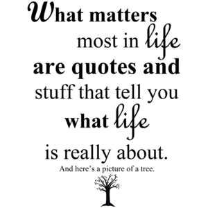 What Matters Most In Life Are Quotes And Stuff That Tell You What Life Is Really About. 