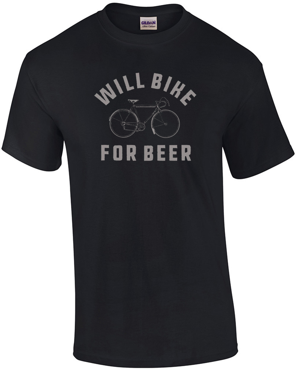 Will Bike For Beer Funny Novelty T-Shirt