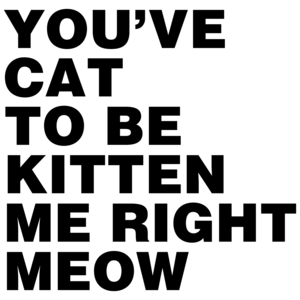 You've Cat To Be Kitten Me Right Meow