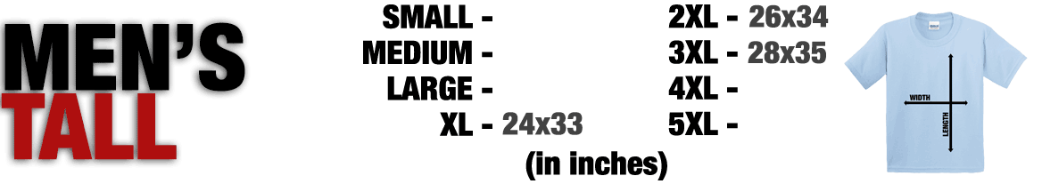 mens tall sizing chart